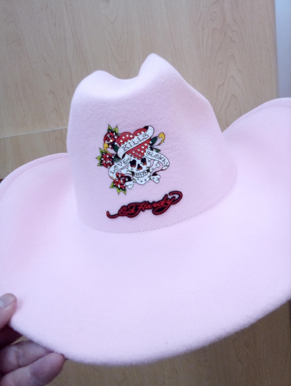 Ladies Ed Hardy Pink Cowgirl Hat